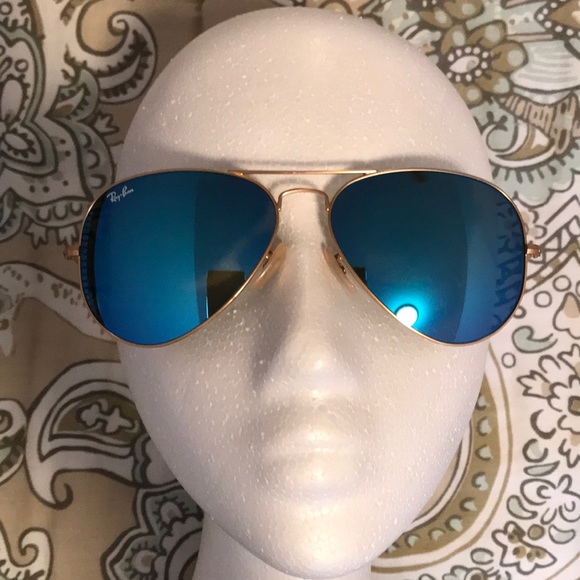 Ray-Ban Accessories - Ray-Ban metal blue lens Aviator Sunglasses